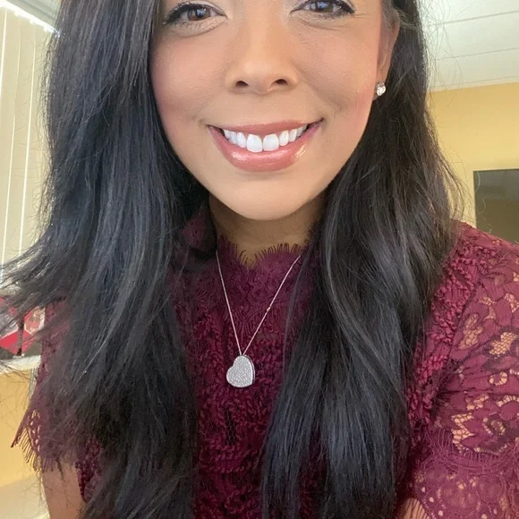 ZARA Lace Embroidered Maroon Shirt Blouse - Picture 5 of 5